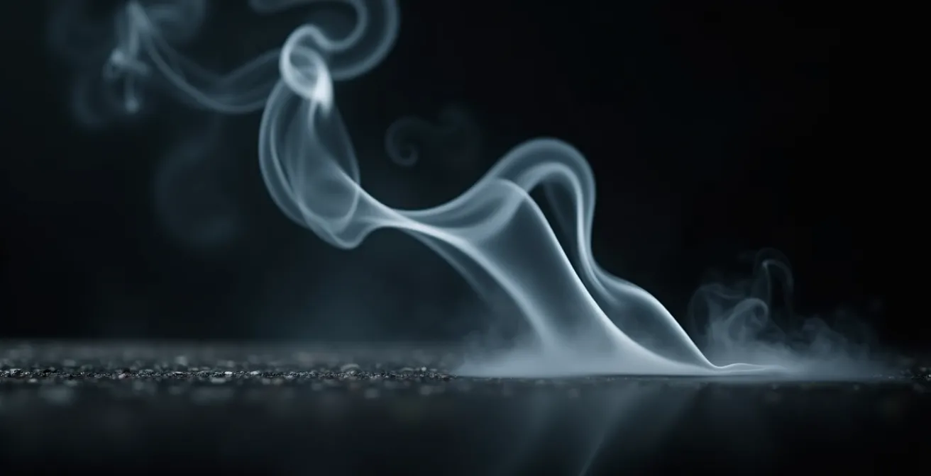 Rauchentwicklung bei erhitztem Öl in Nahaufnahme