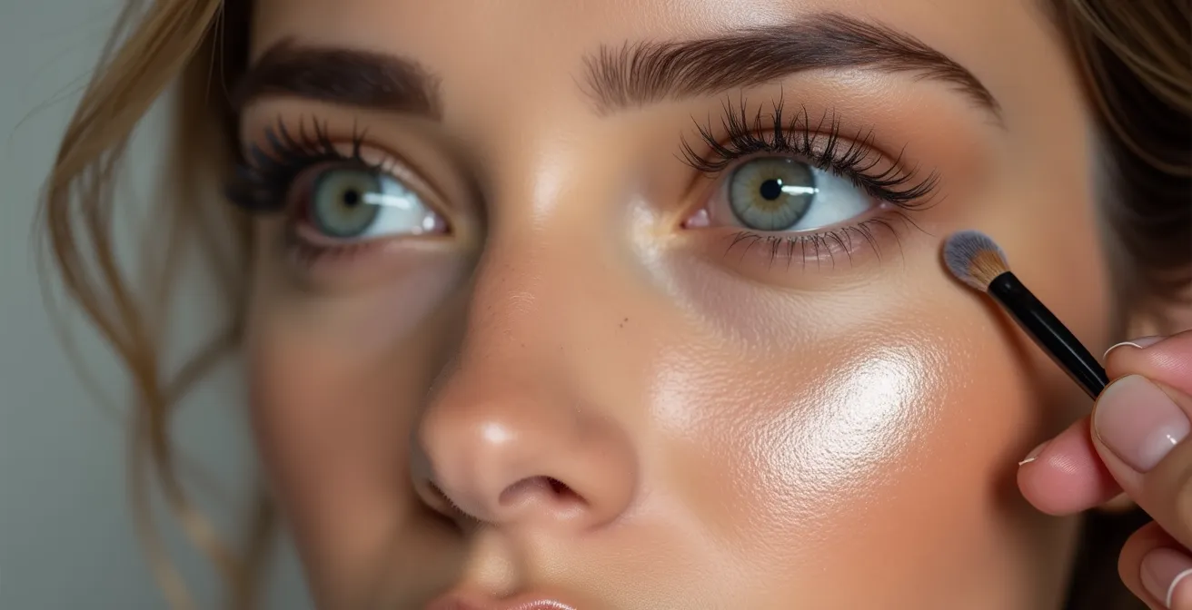 Makroaufnahme einer Nasenpartie mit dezenter Konturierung